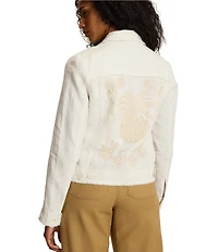 Tommy Bahama Embroidered Beaded Two Palms Point Collar Long Sleeve Jacket