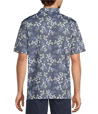 Tommy Bahama Emfielder Midnight Oasis Floral Print Short Sleeve Polo Shirt