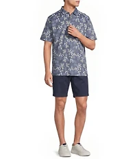 Tommy Bahama Emfielder Midnight Oasis Floral Print Short Sleeve Polo Shirt