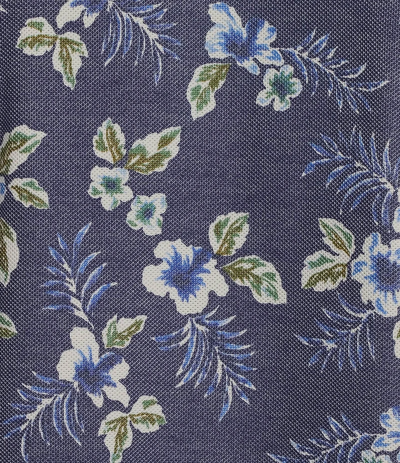 Tommy Bahama Emfielder Midnight Oasis Floral Print Short Sleeve Polo Shirt