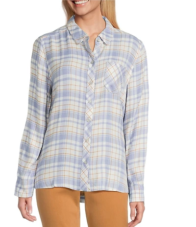 Tommy Bahama Flannel Coast Long Sleeve Button Front Flannel Shirt