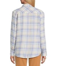 Tommy Bahama Flannel Coast Long Sleeve Button Front Flannel Shirt