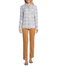 Tommy Bahama Flannel Coast Long Sleeve Button Front Flannel Shirt