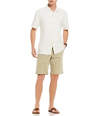 Tommy Bahama Flat Front Straight Fit Stretch Sateen 10#double; Inseam Boracay Shorts