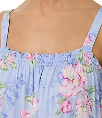 Tommy Bahama Floral Print Sleeveless Jersey Knit Cropped Pajama Set