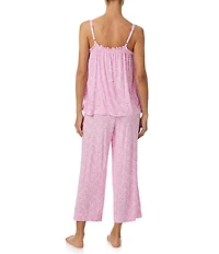 Tommy Bahama Floral Print Sleeveless Jersey Knit Cropped Pajama Set