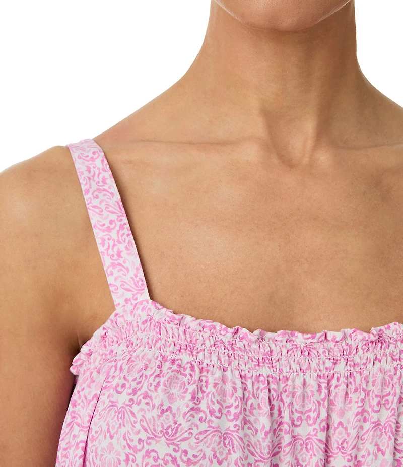 Tommy Bahama Floral Print Sleeveless Jersey Knit Cropped Pajama Set