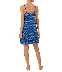 Tommy Bahama Floral Tile Print Sleeveless Keyhole Neck Jersey Knit Chemise