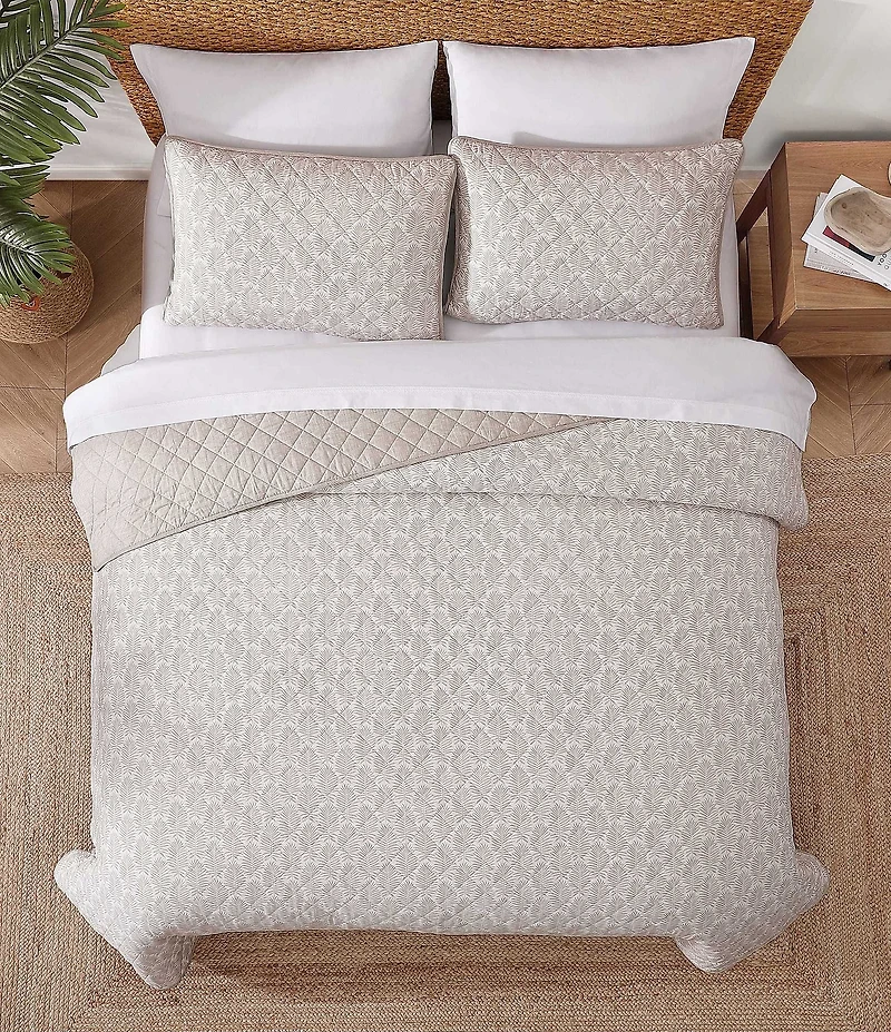 Tommy Bahama Fronds Cotton Reversible Quilt Mini Set