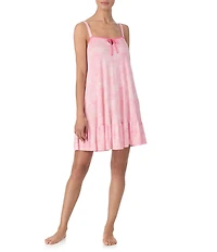 Tommy Bahama Geo Print Sleeveless Square Neck Keyhole Tie-Front Jersey Knit Chemise