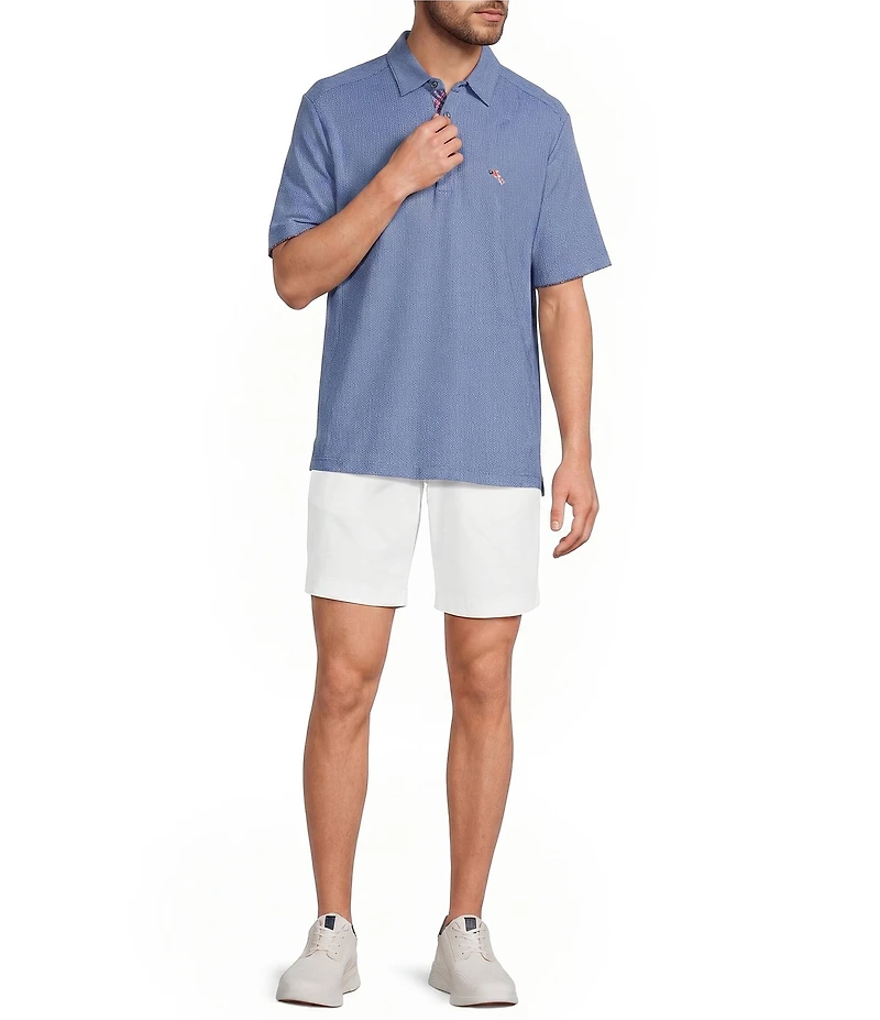 Tommy Bahama Geo Rio 5 O' Clock Americana Short Sleeve Polo Shirt