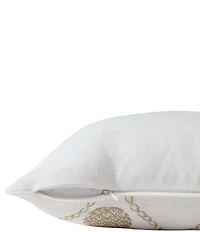 Tommy Bahama Golden Pineapples Embroidered Felt Square Throw Pillow