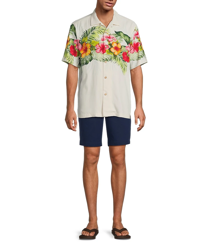 Tommy Bahama Hibiscus Hues Short Sleeve Woven Camp Shirt