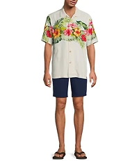 Tommy Bahama Hibiscus Hues Short Sleeve Woven Camp Shirt