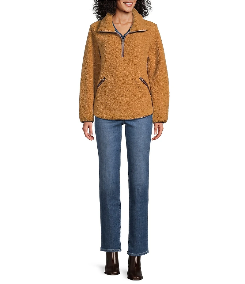 Tommy Bahama High Pile Fleece Long Sleeve Quarter Zip Jacket