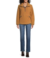 Tommy Bahama High Pile Fleece Long Sleeve Quarter Zip Jacket