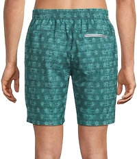Tommy Bahama Huntington Faded Fronds 8#double; Inseam Swim Trunks