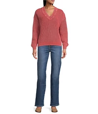 Tommy Bahama Indigo Palms Salt Wash V-Neck Long Sleeve Sweater