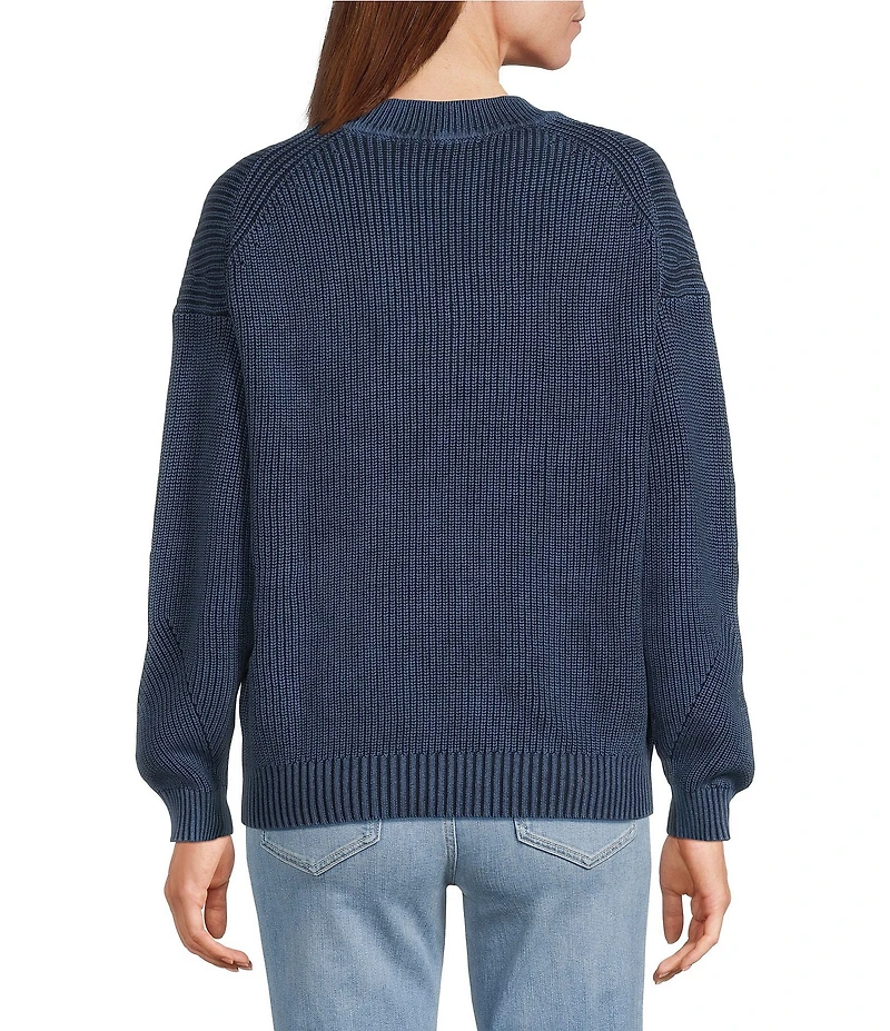 Tommy Bahama Indigo Palms Salt Wash V-Neck Long Sleeve Sweater