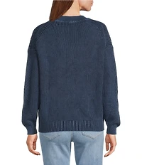 Tommy Bahama Indigo Palms Salt Wash V-Neck Long Sleeve Sweater