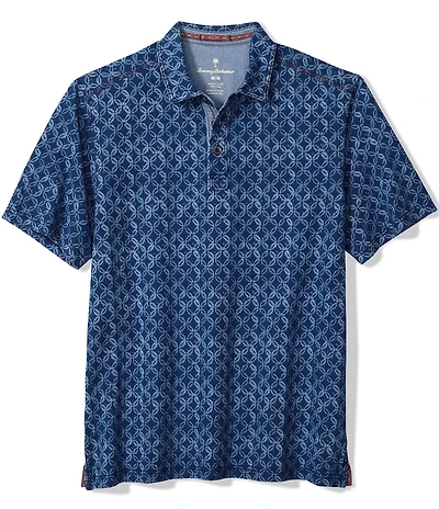 Tommy Bahama Indigo Tiles Short Sleeve Polo Shirt
