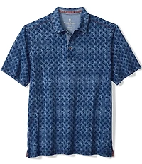 Tommy Bahama Indigo Tiles Short Sleeve Polo Shirt