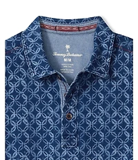 Tommy Bahama Indigo Tiles Short Sleeve Polo Shirt