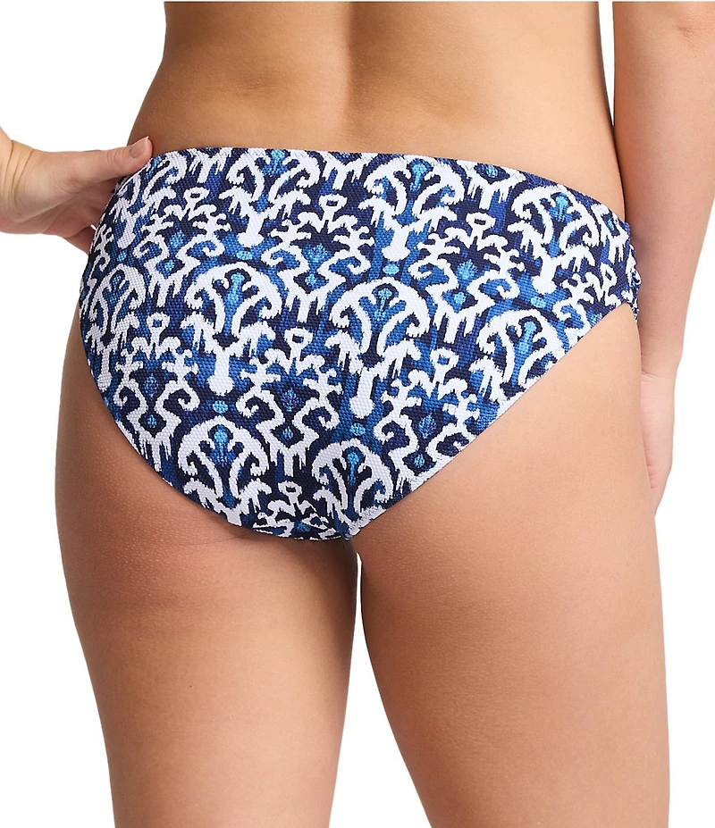Tommy Bahama Island Cays Blooms Textured Tropical Print Reversible Hipster Swim Bottom