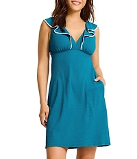 Tommy Bahama Island Cays Cabana V-Neck Spa Dress Swim Cover-Up