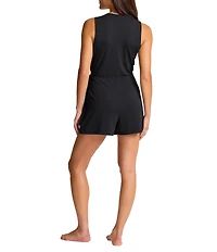 Tommy Bahama Island Cays Cabana V-Neck Wrap Romper Swim Cover-Up