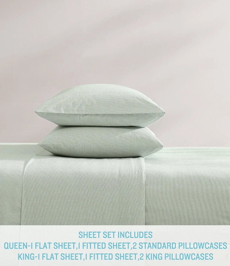 Tommy Bahama Island Cays Pinstripe Cotton Percale Sheet Set