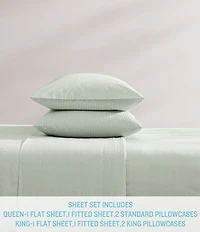 Tommy Bahama Island Cays Pinstripe Cotton Percale Sheet Set