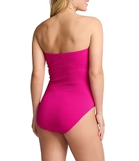 Tommy Bahama Island Cays Sweetheart V-Wire Strapless Tummy Control One Piece Swimsuit