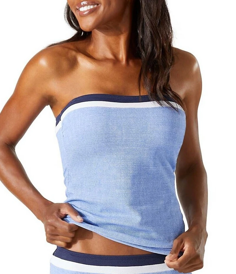 Tommy Bahama Island Cays Tummy Control Color Block Bandini Swim Top