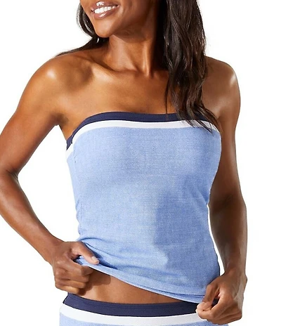 Tommy Bahama Island Cays Tummy Control Color Block Bandini Swim Top