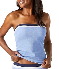 Tommy Bahama Island Cays Tummy Control Color Block Bandini Swim Top