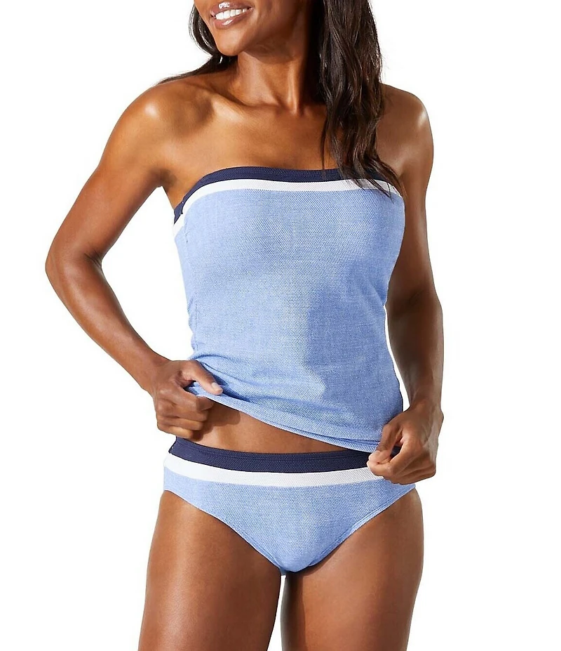 Tommy Bahama Island Cays Tummy Control Color Block Bandini Swim Top