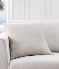 Tommy Bahama Island Estate Embroidered Floral Square Throw Pillow
