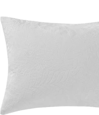Tommy Bahama Island Estate Embroidered Leaf White Breakfast Pillow