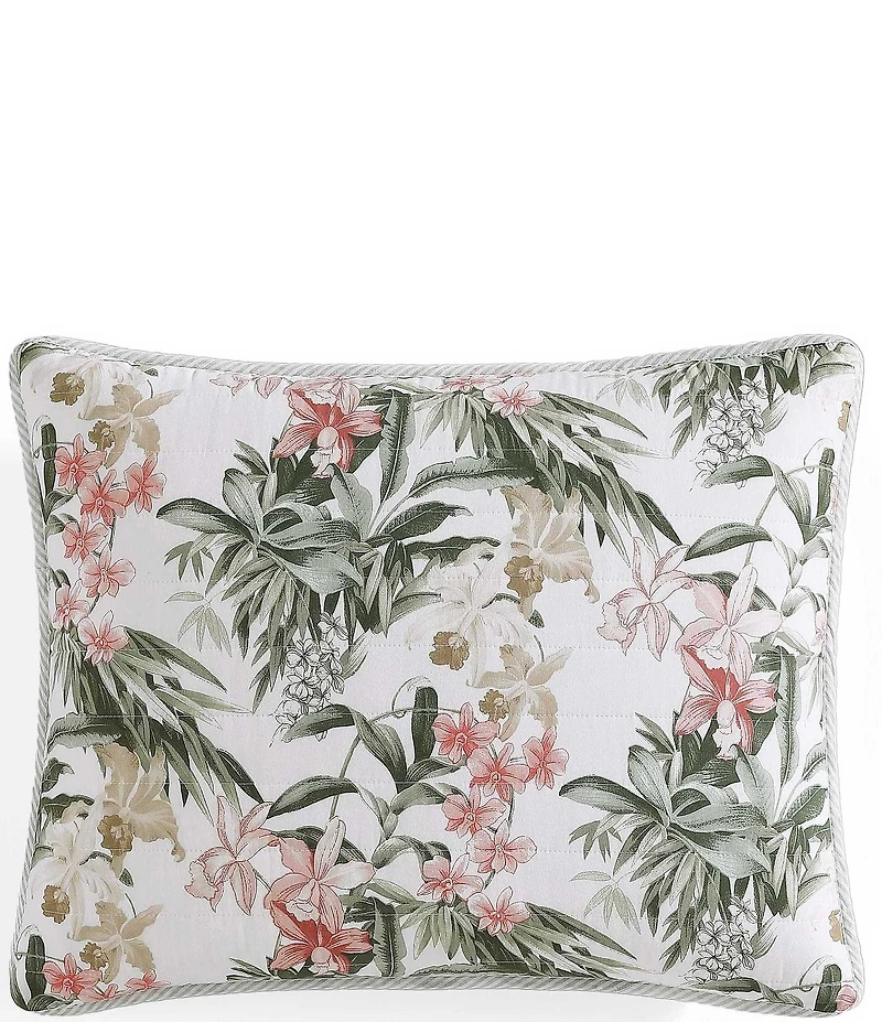 Tommy Bahama Island Orchid Pink Cotton Reversible Quilt Mini Set