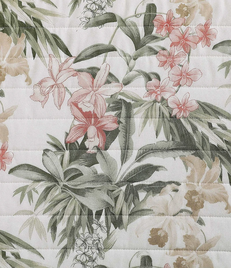 Tommy Bahama Island Orchid Pink Cotton Reversible Quilt Mini Set