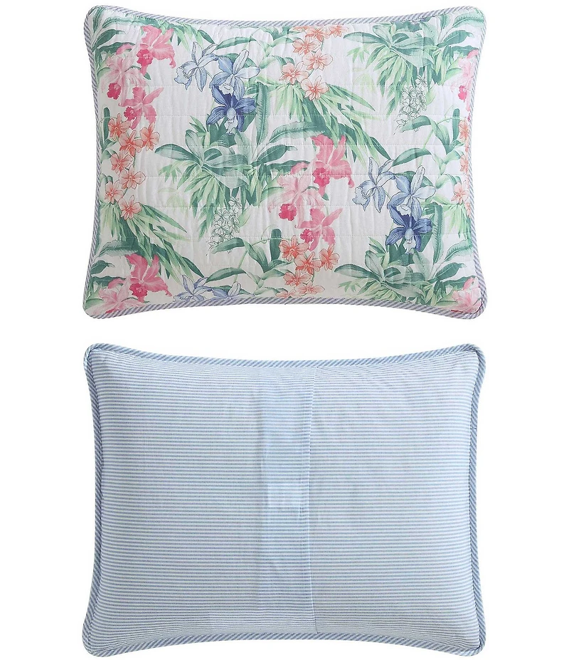 Tommy Bahama Island Orchid Reversible Quilt Mini Set