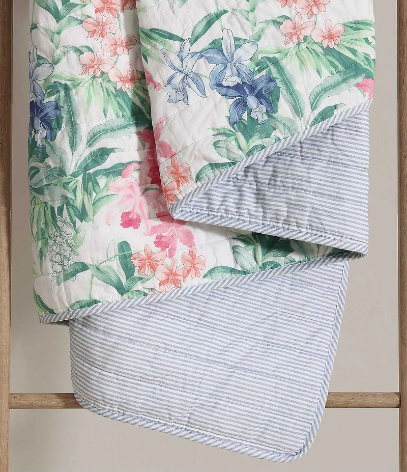Tommy Bahama Island Orchid Reversible Quilt Mini Set