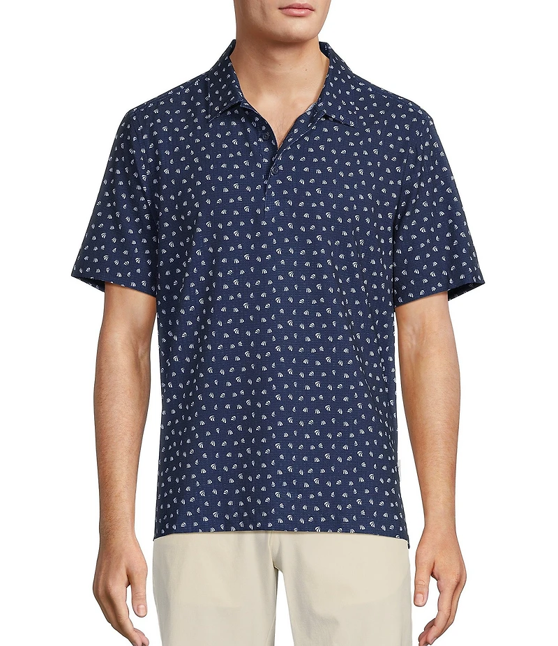 Tommy Bahama IslandZone Bahama Coast Deco Palms Short Sleeve Polo Shirt