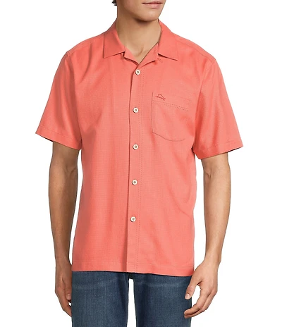 Tommy Bahama IslandZone Coastal Breeze Tonal Check Short Sleeve Woven Shirt
