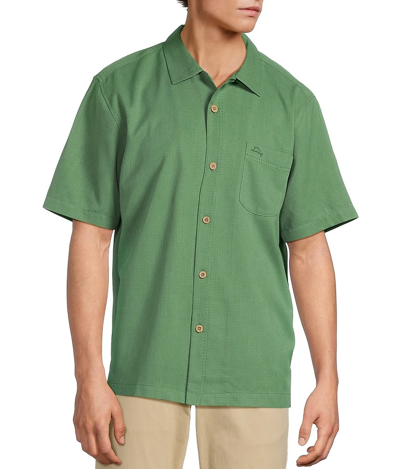 Tommy Bahama IslandZone Coastal Breeze Tonal Check Short Sleeve Woven Shirt