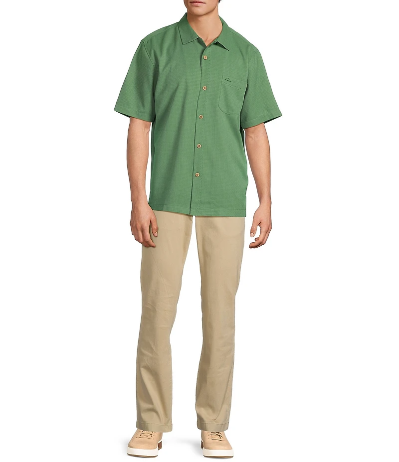 Tommy Bahama IslandZone Coastal Breeze Tonal Check Short Sleeve Woven Shirt