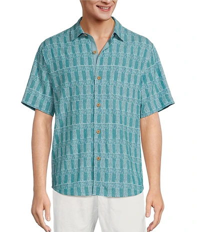 Tommy Bahama IslandZone Coconut Point Siena Geo Short Sleeve Woven Shirt