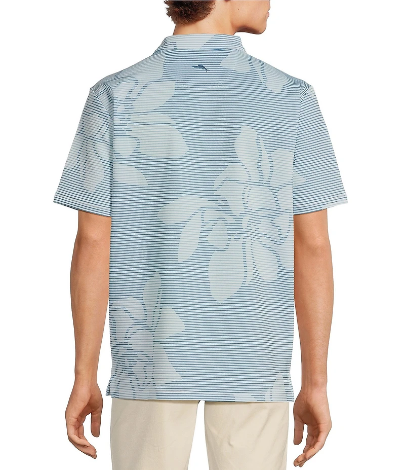 Tommy Bahama IslandZone Costa Wave Grande Fiorisce Short Sleeve Polo Shirt