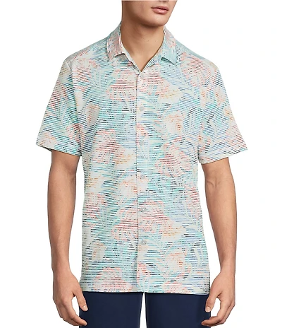 Tommy Bahama IslandZone Costa Wave Positano Palms Short Sleeve Woven Shirt